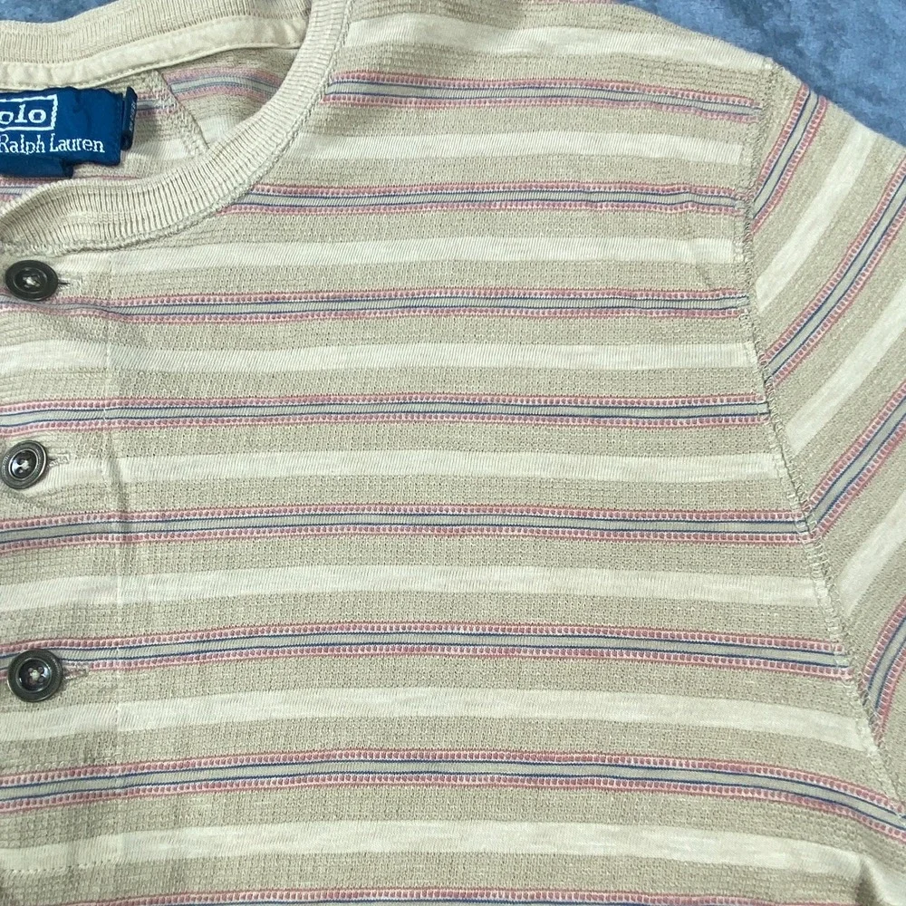 Vintage Polo Ralph Lauren 381 Bleeker T Shirt Large Mens Sportswear Knit Striped